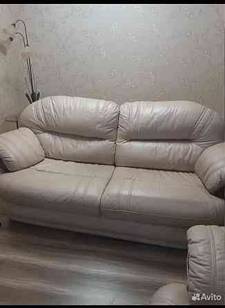 Диван раскладной и кресло кожа Донецк