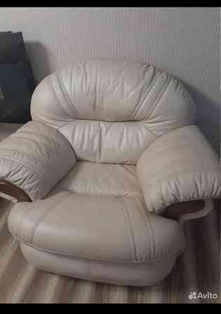Диван раскладной и кресло кожа Донецк