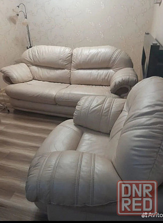 Диван раскладной и кресло кожа Донецк - изображение 4