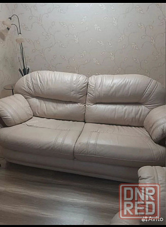 Диван раскладной и кресло кожа Донецк - изображение 1