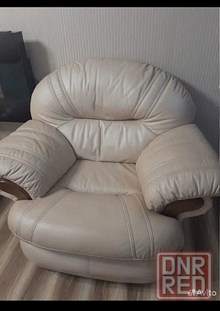 Диван раскладной и кресло кожа Донецк - изображение 3