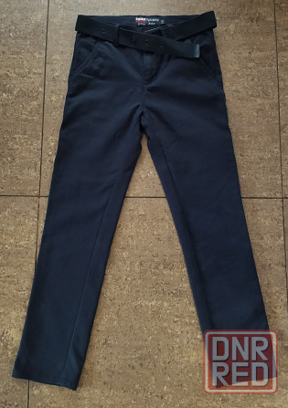 Школьные брюки (темно-синие, на рост 152 см) + поло Донецк - изображение 1