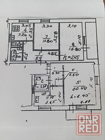 Горизонтальный блок из 1 комнатной и 2 комнатной квартир с общим тамбуром по ул. Бирюзова Донецк - изображение 6