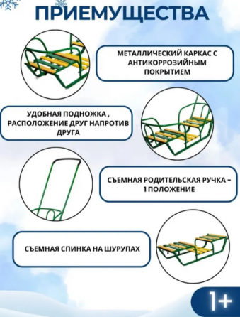 Санки для двойни Nika Сиреневые и Зеленые Донецк