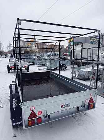 Прицеп викинг 2 оси 1525,тент 1200 мм скос Донецк