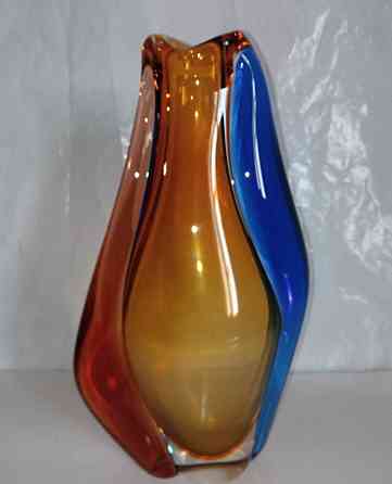 Ваза цветное толстое стекло чехословакия Донецк