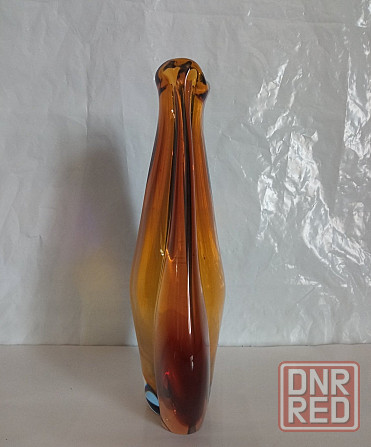 Ваза цветное толстое стекло чехословакия Донецк - изображение 6