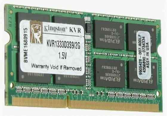 Оперативная память So-Dimm Ddr3l Kingston Valueram 2 гб (1.35v) 1333 мгц Cl9 (Kvr1333d3s9/2g) (арт-1 Макеевка