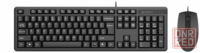 Комплект клавиатура + мышь A4tech Kk-3330s, черный (арт-9775) Макеевка - изображение 1