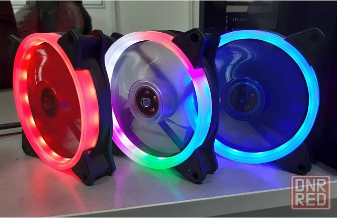 Wjf вентилятор для компьютера 120мм, 3pin, зелёная подсветка (арт-7522) Макеевка - изображение 1