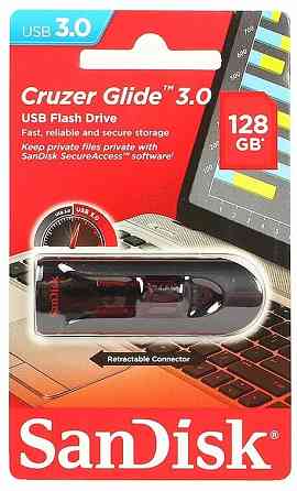 Usb Flash Drive 128gb - Sandisk Cruzer Glide 3.0 Black Sdcz600-128g-G35 (арт-7610) Макеевка