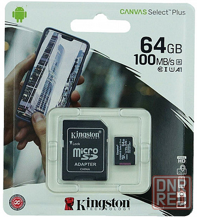 Карта памяти 64gb Kingston Sdcs2/64gb Microsdxc Class 10 Uhs-I, Sd Adapter (арт-8174) Макеевка - изображение 2