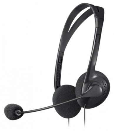 Наушники с микрофоном (гарнитура) Defender Hn-102, проводная, 1,8 м, стерео, с оголовьем, регулятор Макеевка