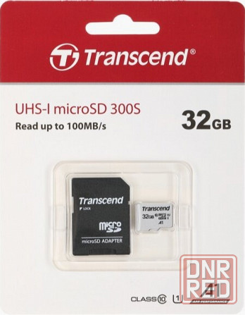 Карта памяти 32gb Transcend Ts32gusd300s-A Microsdhc Class 10 U1 300s + адаптер (арт-2730) Макеевка - изображение 2