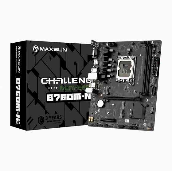 Материнская плата Maxsun Ms-Challenger B760m-N D5 1700, B760, 2xddr5, Matx, Rtl (арт-9725) Макеевка