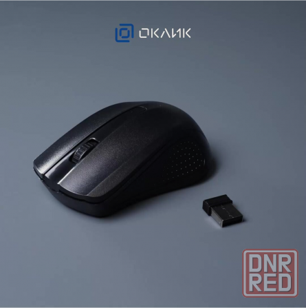 Мышь оклик 485mw черный оптическая (1200dpi) беспроводная Usb (2but) (арт-1505) Макеевка - изображение 2