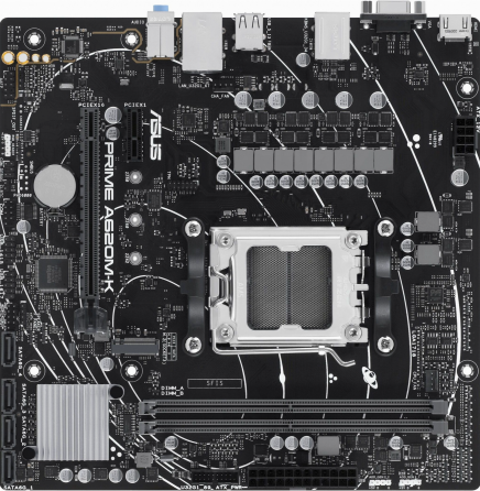 Материнская плата Asus Prime A620m-K, Am5, A620, 2*Ddr5, 4*Sata, 1*M.2, 4*Usb 3.2, 2*Usb 2.0, 2*Pcix Макеевка