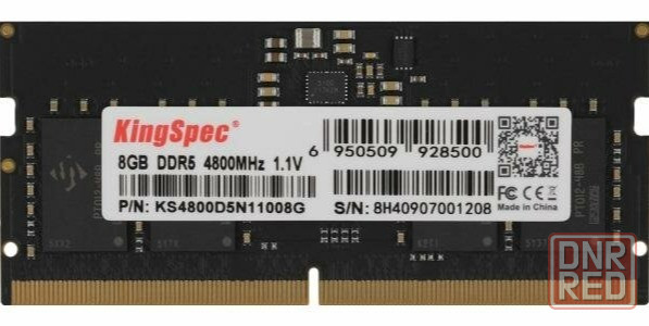 Оперативная память Dimm Kingspec Ddr5 8gb 4800mhz Ks4800d5n11008g Rtl Pc5-38400 Cl40 Dimm 288-Pin 1. Макеевка - изображение 1
