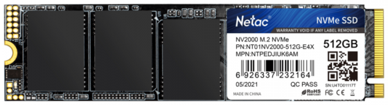 Твердотельный накопитель Ssd M.2 Nvme Netac Nv2000 512gb Pcie Nvme 3.0 X4 3d Nand Nt01nv2000-512-E4x Макеевка