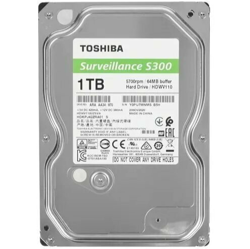 Жесткий диск 3.5" Toshiba S300 1 тб Surveillance (Hdwv110uzsva) (арт-6170) Макеевка