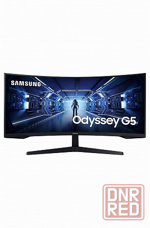Игровой монитор 34" Samsung Odyssey G5 C34g55twwi, 3440х1440, 165 гц, Va, изогнутый, черный (Lc34g55 Макеевка - изображение 1