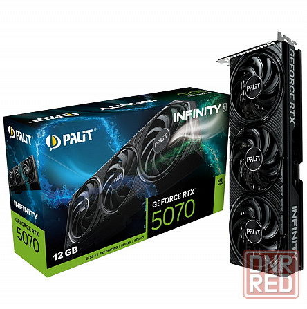 Видеокарта Palit Geforce Rtx 5070 Infinity 3 12 гб, 2325 мгц, черный (арт-2856) Макеевка - изображение 1