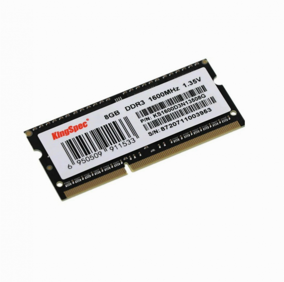 Оперативная память Sodimm Ddr3 Pc3-12800 Kingspec Ks1600d3n13508g, 1х8 гб, 1.35 в кол-во модулей: 1, Макеевка