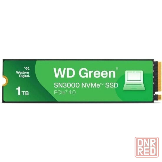 Твердотельный накопитель Ssd Western Digital Green Sn3000, 1000gb, M.2 2280, Pcie 4.0 X4 (Wds100t4g0 Макеевка - изображение 1
