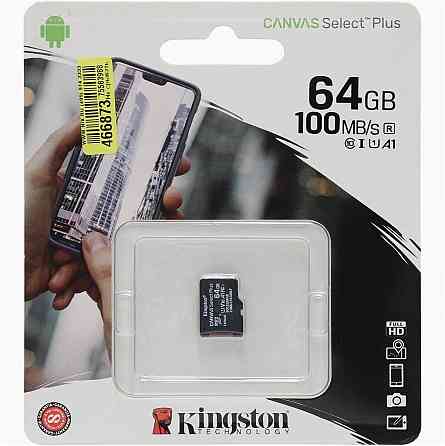 Карта памяти Kingston Microsdhc 64gb Uhs-I Class 10 U1 A1 Canvas Select Plus (Sd адаптер) 100mb/S (S Макеевка