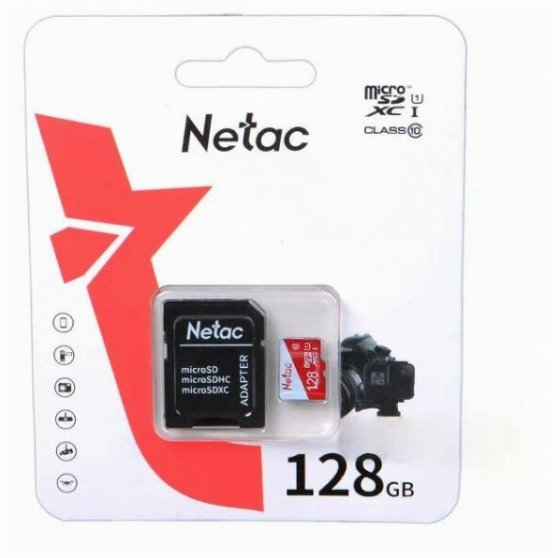 Карта памяти Microsdhc Netac P500 Eco Nt02p500eco-128g-R 128gb (с Sd адаптером) (арт-6511) Макеевка
