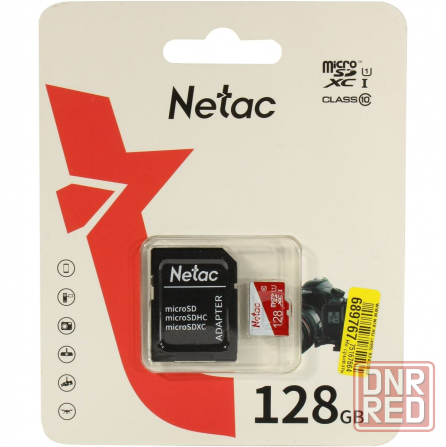 Карта памяти Microsdhc Netac P500 Eco Nt02p500eco-128g-R 128gb (с Sd адаптером) (арт-6511) Макеевка - изображение 1