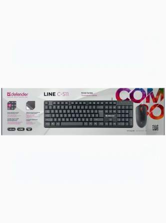 Клавиатура + мышь Defender Line C-511 (45511), черный (арт-9728) Макеевка