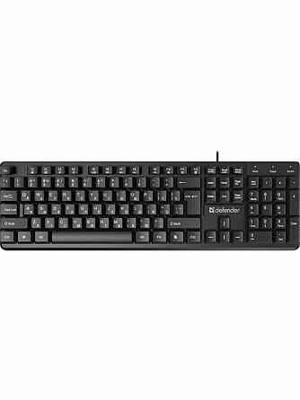 Клавиатура проводная Defender Elemental Hb-239 Black (Ru, черн,104 кнопки+Fn,1.8м) (45239) (арт-1881 Макеевка