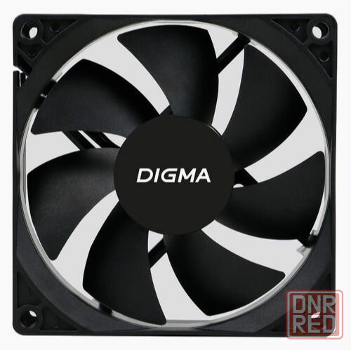 Вентилятор Digma Dfan-90 90х90x25 черный 3-Pin 4-Pin (Molex) Ret (арт-3610) Макеевка - изображение 1
