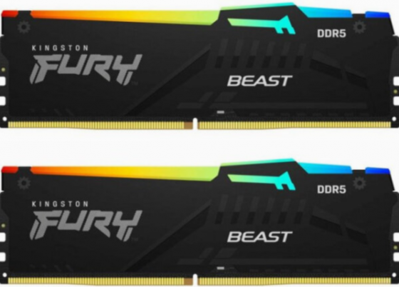 Оперативная память Kingston Fury Beast Black Rgb Kf556c40bbak2-32 Ddr5 - 2x 16гб (арт-2743) Макеевка