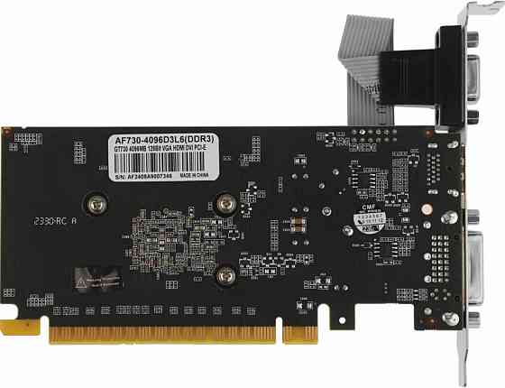 Видеокарта Afox Geforce Gt 730 (Af730-4096d3l6), 4 гб, Ddr3, 1333 мгц (арт-6811) Макеевка