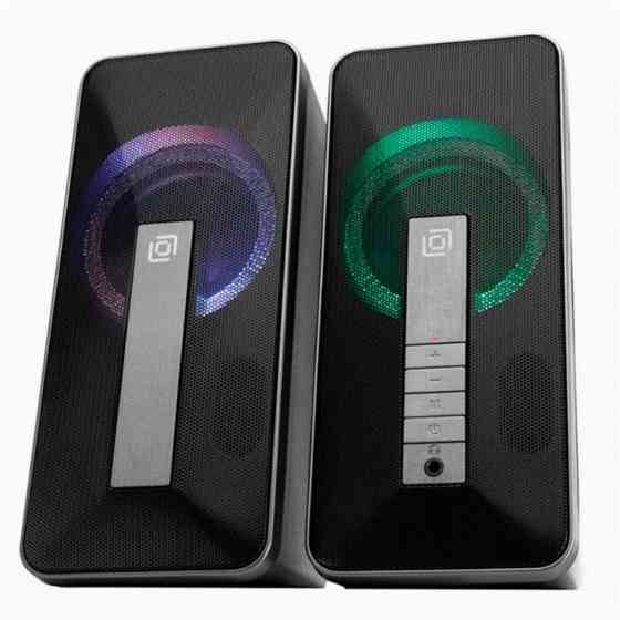Колонки Bluetooth Oklick Ok-130, 2.0, Rgb-подстветка, черный (1458495) (арт-9448) Макеевка