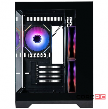 Корпус 1stplayer Megaview Mv5-Tp Argb Black (Mv5-Tp-Bk-2fc7r-1fc7) / Matx / 3x120mm Argb Fans (арт-5 Макеевка
