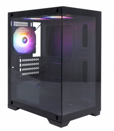 Корпус 1stplayer Miku Mi2 Black (Mi2-Bk-3f1) / Matx / 3x120mm Led Fans (арт-6033) Макеевка