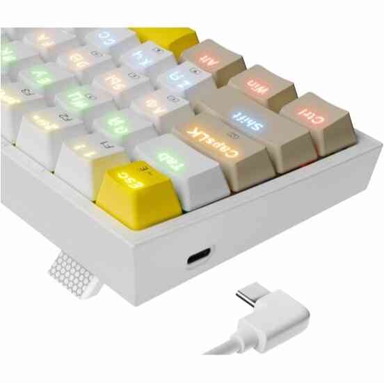 Клавиатура Redragon Fizz Ru (Sw +Red) механическая белый (72596) (арт-4258) Макеевка