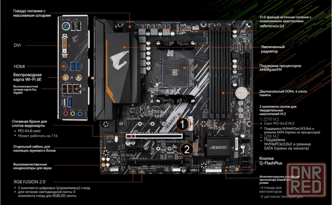 Материнская плата Gigabyte B550 Aorus Elite Ax V2 (B550 Aorus Elite Ax V2) (арт-4379) Макеевка - изображение 3