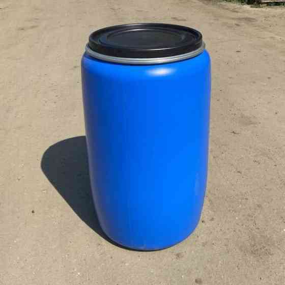 Бочки пластиковые для воды 227 л. (крышка + хомут) Донецк