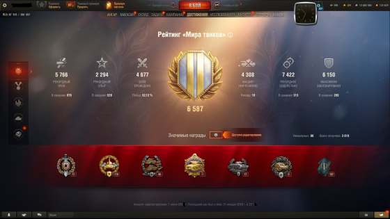 продам свой личный Аккаунт Мир Танков Воронеж