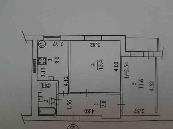 Двухкомнатная на Артема 49 м2 Донецк