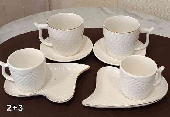 Набор чашек для чая, кофе из коллекции чайно-столовой посуды, "Коралл". Донецк