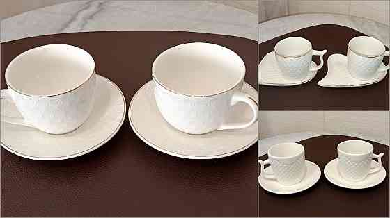 Набор чашек для чая, кофе из коллекции чайно-столовой посуды, "Коралл". Донецк