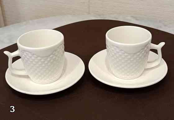 Набор чашек для чая, кофе из коллекции чайно-столовой посуды, "Коралл". Донецк