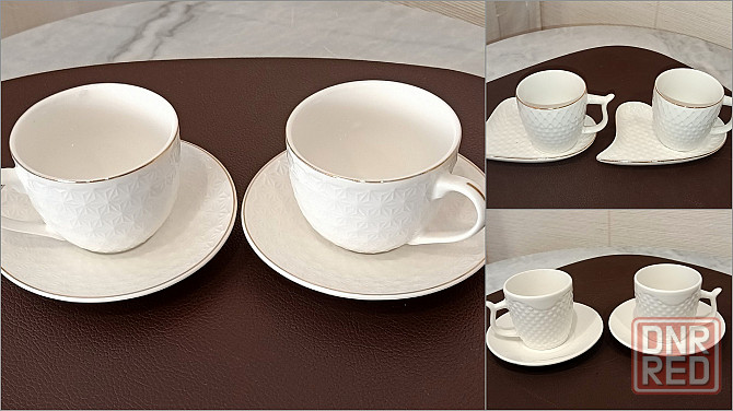 Набор чашек для чая, кофе из коллекции чайно-столовой посуды, "Коралл". Донецк - изображение 1