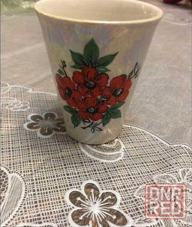 Стакан. перламутр. фарфор. фаянс. ссср Макеевка - изображение 2