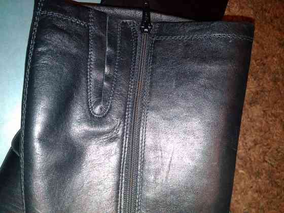 Сапоги демисезонные 38 размер. Натуральная кожа. Донецк